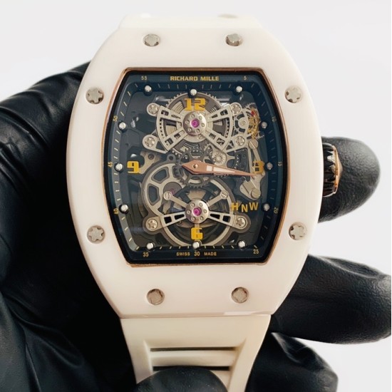 Richard Mille - RM17-01 White Ceramic Case Black Skeleton Dial Manual Tourbillon Movement