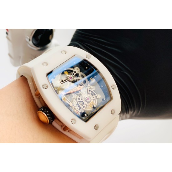 Richard Mille - RM17-01 White Ceramic Case Black Skeleton Dial Manual Tourbillon Movement