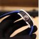 Richard Mille-RM67-02 White Ceramic/Black Carbon Case Skeleton Dial on Blue Strap VAF CRMA7