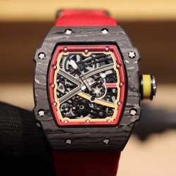 Richard Mille-RM67-02 Germany Red Customed Black Skeleton Dial on Red Strap VAF CRMA7