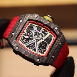 Richard Mille-RM67-02 Germany Red Customed Black Skeleton Dial on Red Strap VAF CRMA7