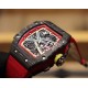 Richard Mille-RM67-02 Germany Red Customed Black Skeleton Dial on Red Strap VAF CRMA7