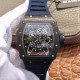 Richard Mille - RM35-02 Black NTPT Carbon Fiber Case Rubber Strap Skeleton Dial NTF RMAL1