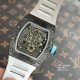Richard Mille - RM055 Real NTPT Skeleton Blue Dial On White Rubber Strap YSF RMUL2