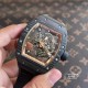 Richard Mille - RM055 Real NTPT Skeleton Gold Dial On Black Rubber Strap YSF RMUL2