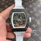 Richard Mille - RM055 Real NTPT Skeleton White Dial On White Rubber Strap YSF RMUL2