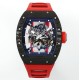 Richard Mille - RM055 NTPT/RU Black Rehuat On Red Rubber Strap ZF RMUL2 Super Clone
