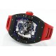 Richard Mille - RM055 NTPT/RU Black Rehuat On Red Rubber Strap ZF RMUL2 Super Clone