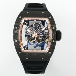 Richard Mille - RM055 NTPT/RU Gold Rehaut on Black Rubber Strap ZF RMUL2 Super Clone(New Rubber Strap)