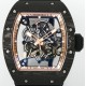 Richard Mille - RM055 NTPT/RU Gold Rehaut on Black Rubber Strap ZF RMUL2 Super Clone(New Rubber Strap)