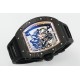 Richard Mille - RM055 NTPT/RU Gold Rehaut on Black Rubber Strap ZF RMUL2 Super Clone(New Rubber Strap)