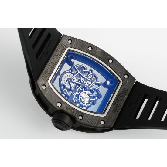Richard Mille - RM055 NTPT/RU Gold Rehaut on Black Rubber Strap ZF RMUL2 Super Clone(New Rubber Strap)