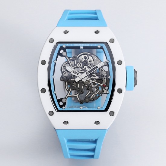 Richard Mille - RM055 43mm White Cer/RU Skeleton Dial BBR RMUL2 Super Clone