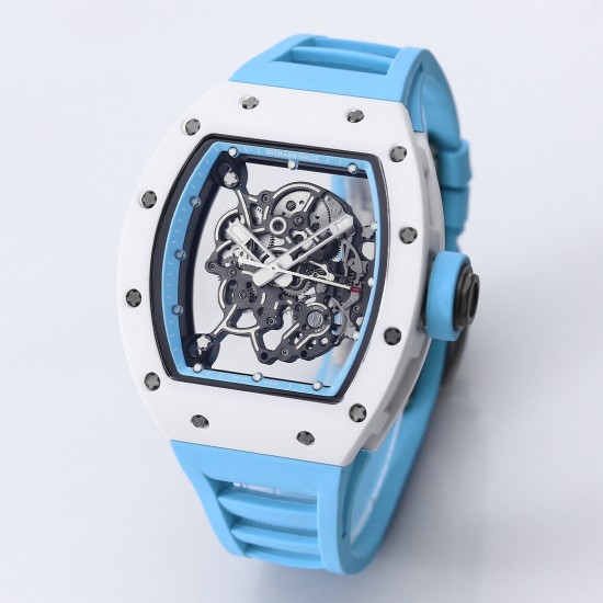 Richard Mille - RM055 43mm White Cer/RU Skeleton Dial BBR RMUL2 Super Clone