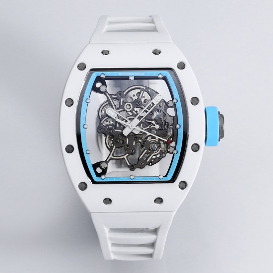 Richard Mille - RM055 43mm White Cer/RU Skeleton Dial BBR RMUL2 Super Clone