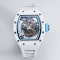 Richard Mille - RM055 43mm White Cer/RU Skeleton Dial BBR RMUL2 Super Clone