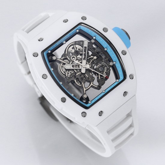 Richard Mille - RM055 43mm White Cer/RU Skeleton Dial BBR RMUL2 Super Clone