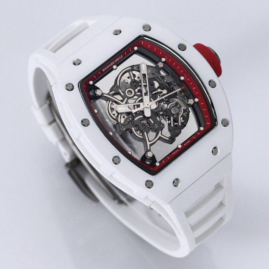 Richard Mille - RM055 43mm White Cer/RU Skeleton Dial BBR RMUL2 Super Clone