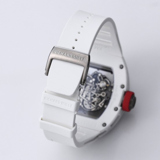 Richard Mille - RM055 43mm White Cer/RU Skeleton Dial BBR RMUL2 Super Clone