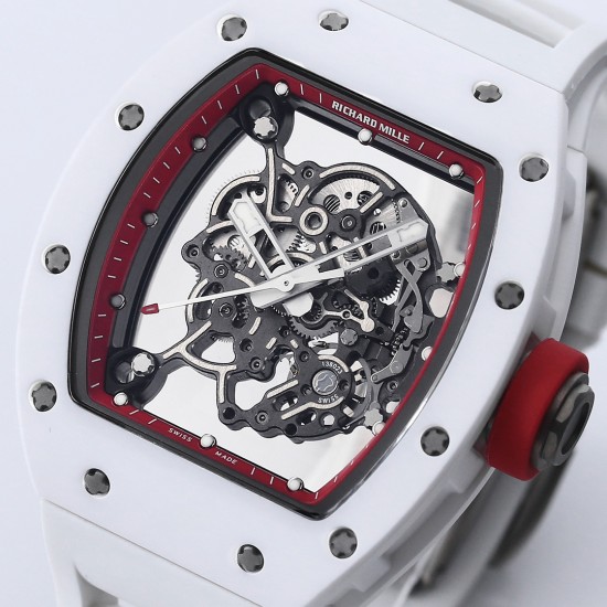 Richard Mille - RM055 43mm White Cer/RU Skeleton Dial BBR RMUL2 Super Clone