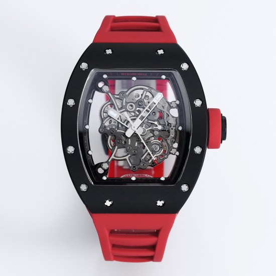 Richard Mille - RM055 43mm Black Cer/RU Skeleton Dial BBR RMUL2 Super Clone