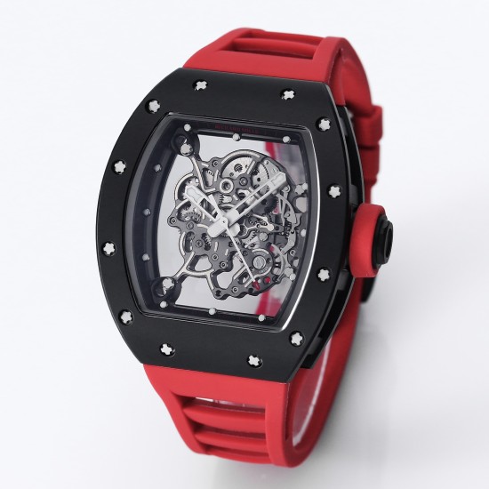 Richard Mille - RM055 43mm Black Cer/RU Skeleton Dial BBR RMUL2 Super Clone