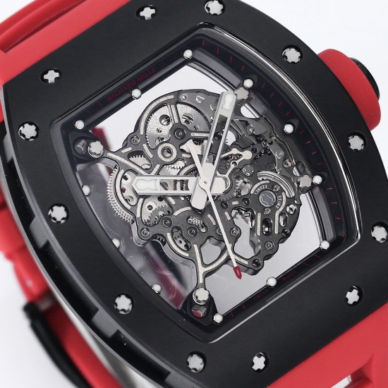 Richard Mille - RM055 43mm Black Cer/RU Skeleton Dial BBR RMUL2 Super Clone