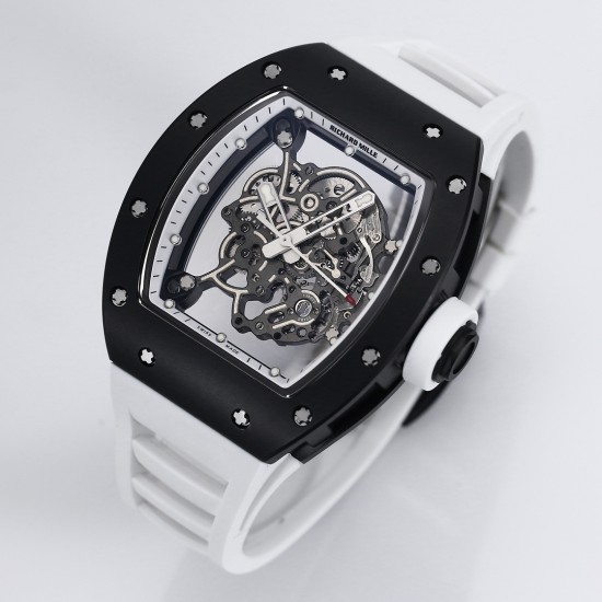 Richard Mille - RM055 43mm Black Cer/RU Skeleton Dial BBR RMUL2 Super Clone