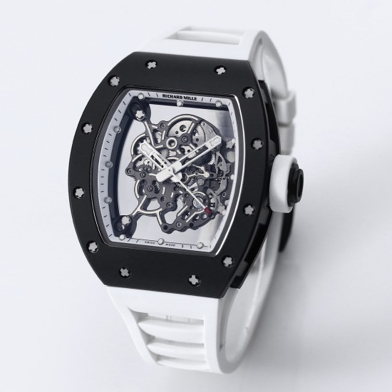 Richard Mille - RM055 43mm Black Cer/RU Skeleton Dial BBR RMUL2 Super Clone