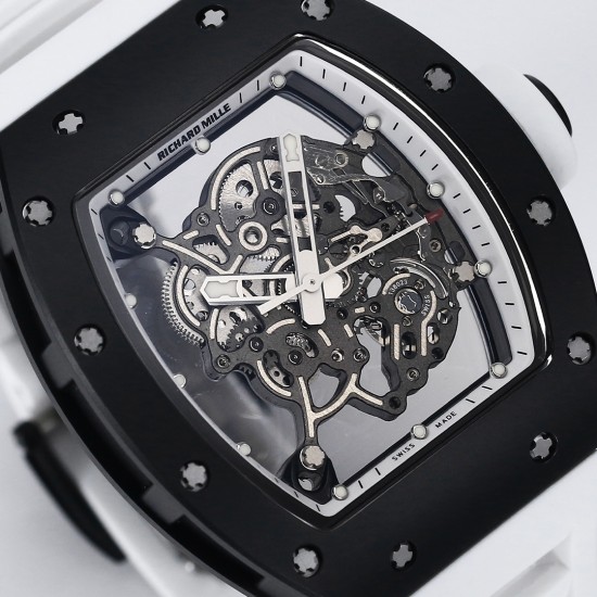 Richard Mille - RM055 43mm Black Cer/RU Skeleton Dial BBR RMUL2 Super Clone