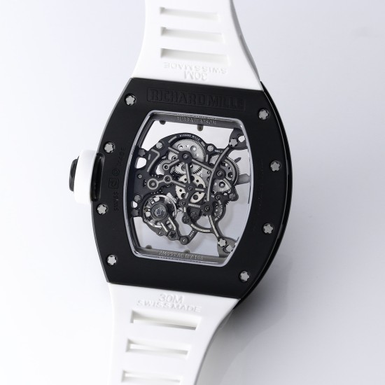 Richard Mille - RM055 43mm Black Cer/RU Skeleton Dial BBR RMUL2 Super Clone