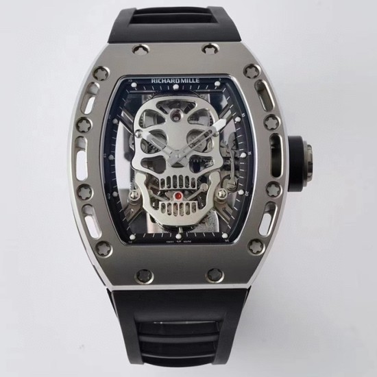 Richard Mille - RM052 Tourbillon Skull Titanium Case Rubber Strap  Skeleton Dial Tourbillon