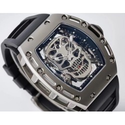 Richard Mille - RM052 Tourbillon Skull Titanium Case Rubber Strap  Skeleton Dial Tourbillon