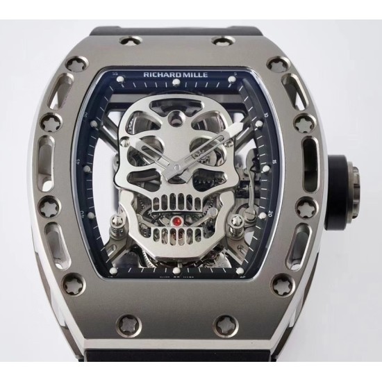 Richard Mille - RM052 Tourbillon Skull Titanium Case Rubber Strap  Skeleton Dial Tourbillon