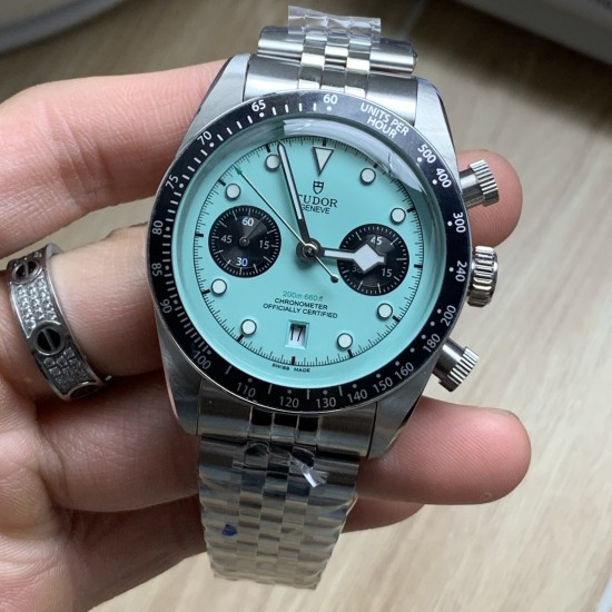 Tudor-Black Bay Chronograph 41mm SS/SS Tiffany Blue Dial ZF A7750