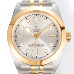 Tudor-Heritage Tudor-Black Bay 41 YG/SS Silver Dial 3TF Asia 2824 Automatic