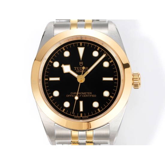 Tudor-Heritage Tudor-Black Bay 41 YG/SS Silver Dial 3TF Asia 2824 Automatic