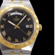 Tudor-Royal Day-Date 41mm SS/YG Black/Rmn V7F A2824