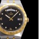 Tudor-Royal Day-Date 41mm SS/YG Black/Dia V7F A2824