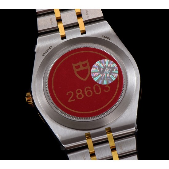 Tudor-Royal Day-Date 41mm SS/YG Black/Dia V7F A2824