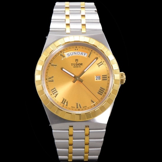 Tudor-Royal Day-Date 41mm SS/YG Gold/Rmn V7F A2824