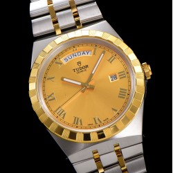 Tudor-Royal Day-Date 41mm SS/YG Gold/Rmn V7F A2824