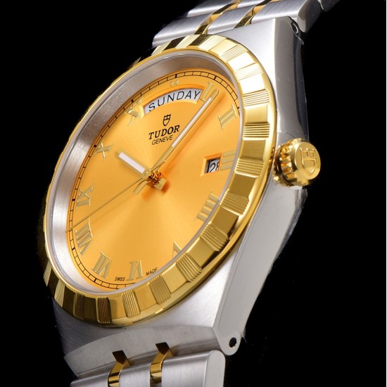 Tudor-Royal Day-Date 41mm SS/YG Gold/Rmn V7F A2824