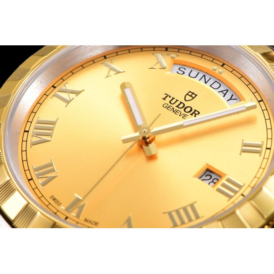 Tudor-Royal Day-Date 41mm SS/YG Gold/Rmn V7F A2824