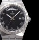 Tudor-Royal Day-Date 41mm SS/SS Black/Rmn V7F A2824
