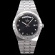 Tudor-Royal Day-Date 41mm SS/SS Black/Dia V7F A2824