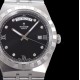 Tudor-Royal Day-Date 41mm SS/SS Black/Dia V7F A2824