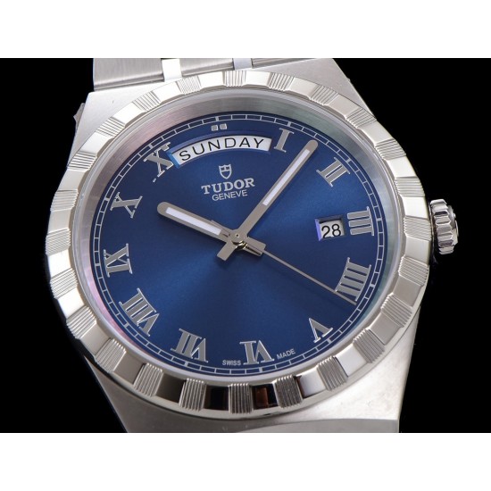 Tudor-Royal Day-Date 41mm SS/SS Blue/Rmn V7F A2824