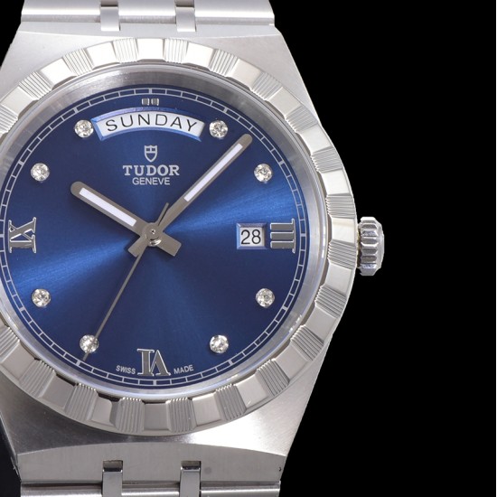 Tudor-Royal Day-Date 41mm SS/SS Blue/Dia V7F A2824