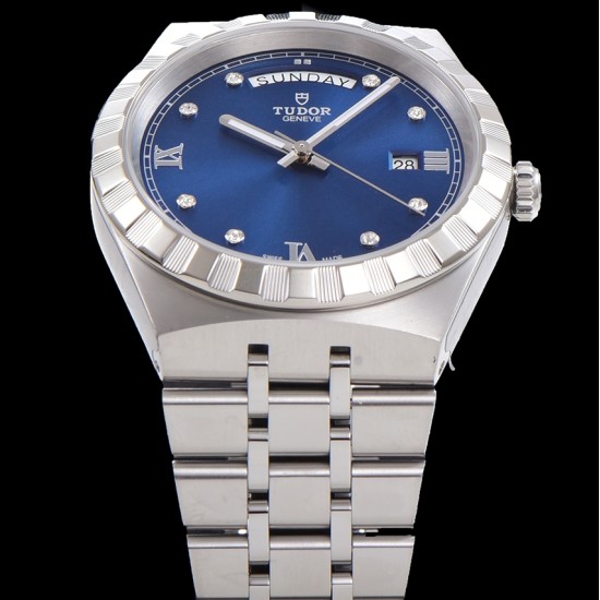 Tudor-Royal Day-Date 41mm SS/SS Blue/Dia V7F A2824